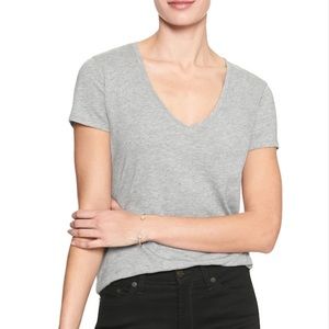 Banana Republic Timeless T-shirt V-neck Gray XS